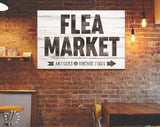 Flea Market Canvas Print // Flea Market Antiques and Vintage Finds Canvas Wall Art Farmhouse Decor