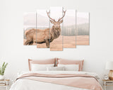 Wild Scottish Stag Canvas Print // Portrait of a free and wild Scottish stag, as captured in the Highlands