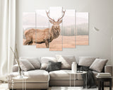 Wild Scottish Stag Canvas Print // Portrait of a free and wild Scottish stag, as captured in the Highlands