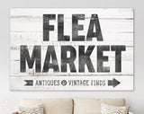 Flea Market Canvas Print // Flea Market Antiques and Vintage Finds Canvas Wall Art Farmhouse Decor