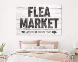 Flea Market Canvas Print // Flea Market Antiques and Vintage Finds Canvas Wall Art Farmhouse Decor