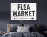 Flea Market Canvas Print // Flea Market Antiques and Vintage Finds Canvas Wall Art Farmhouse Decor