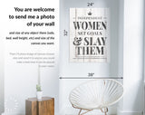 Independent Woman Canvas Print // Feminist Poster Art // Inspirational Modern Art // Farmhouse Decor // Women Set Goals And Slay Them