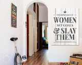 Independent Woman Canvas Print // Feminist Poster Art // Inspirational Modern Art // Farmhouse Decor // Women Set Goals And Slay Them