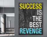 Best Revenge Canvas Print // Success Is The Best Revenge // Gym Wall Art // Office and Home Wall Art // Motivational Wall Decor