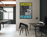 Best Revenge Canvas Print // Success Is The Best Revenge // Gym Wall Art // Office and Home Wall Art // Motivational Wall Decor