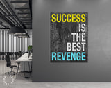 Best Revenge Canvas Print // Success Is The Best Revenge // Gym Wall Art // Office and Home Wall Art // Motivational Wall Decor