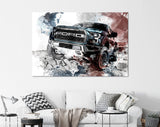 Ford F150 Canvas Print // Ford F-150 Raptor Red and Blue Art Print // Canvas Wall Decor