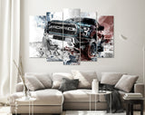 Ford F150 Canvas Print // Ford F-150 Raptor Red and Blue Art Print // Canvas Wall Decor