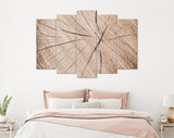 Wood Texture Canvas Print // Cross-Section of Tree Trunk Canvas Wall Decor // Luxury Abstract Printing