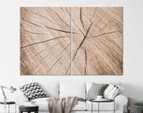 Wood Texture Canvas Print // Cross-Section of Tree Trunk Canvas Wall Decor // Luxury Abstract Printing