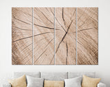 Wood Texture Canvas Print // Cross-Section of Tree Trunk Canvas Wall Decor // Luxury Abstract Printing