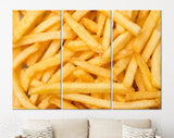 French Fries Canvas Print // French Fries Top Down view close-up // Tasty French Fries