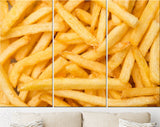 French Fries Canvas Print // French Fries Top Down view close-up // Tasty French Fries