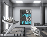 No Pain No Gain Canvas Print // Gym Wall Art // Office Wall Art // Motivational Wall Decor // Inspirational Saying Canvas Print