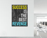 Best Revenge Canvas Print // Success Is The Best Revenge // Gym Wall Art // Office and Home Wall Art // Motivational Wall Decor