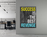 Best Revenge Canvas Print // Success Is The Best Revenge // Gym Wall Art // Office and Home Wall Art // Motivational Wall Decor