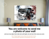 Ford F150 Canvas Print // Ford F-150 Raptor Red and Blue Art Print // Canvas Wall Decor