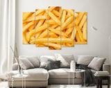 French Fries Canvas Print // French Fries Top Down view close-up // Tasty French Fries