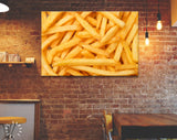 French Fries Canvas Print // French Fries Top Down view close-up // Tasty French Fries