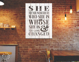 She Remembered Who She Is and Whose She Is The Game Changed // Canvas Wall Decor // Inspirational Modern Art