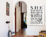 She Remembered Who She Is and Whose She Is The Game Changed // Canvas Wall Decor // Inspirational Modern Art