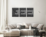 Orwell 1984 Quotes Canvas Wall Art // War Is Peace. Freedom Is Slavery. Ignorance Is Strength. // Orwell 1984