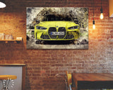 BMW M4 Canvas Print // BMW M4 Coupe G82 // Canvas Wall Art