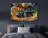 Bentley Bentayga Canvas Print // Bentley Mulliner Bentayga Hybrid // Canvas Wall Art