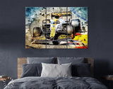 Lando Norris F1 Canvas Print // Lando Norris, McLaren MCL35M entering corner in Monaco