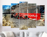 Carlos Sainz F1 2021 Canvas Print // Carlos Sainz driving the Ferrari SF21 around Monaco