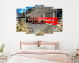 Carlos Sainz F1 2021 Canvas Print // Carlos Sainz driving the Ferrari SF21 around Monaco