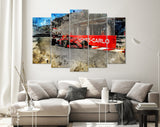 Carlos Sainz F1 2021 Canvas Print // Carlos Sainz driving the Ferrari SF21 around Monaco