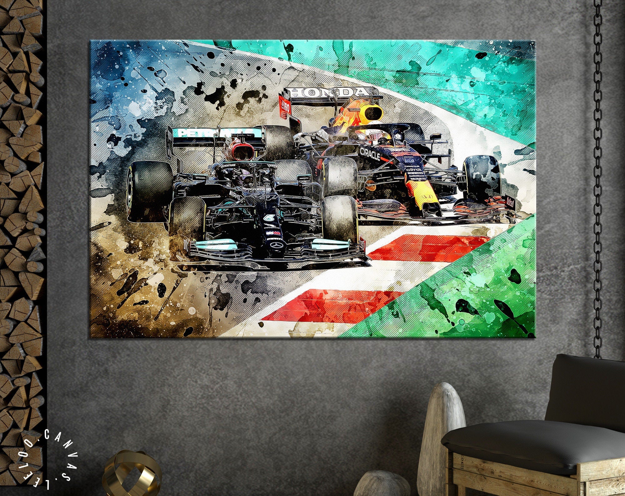 Achat Toile F1 Formula 1 Lewis Hamilton Pictures Wall Art - Portrait - 120  x 90 cm en gros