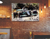 Lewis Hamilton F1 2021 Canvas Print // Lewis Hamilton driving on the Portimao track for the 2021 Portuguese Grand Prix