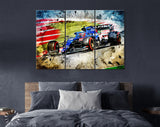 Esteban Ocon F1 2021 Canvas Print // Esteban Ocon (FRA) Alpine F1 Team A521 Spanish Grand Prix 2021 // Formula 1 Barcelona Spain