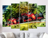 Carlos Sainz and Charles Leclerc F1 Canvas Print // Ferrari SF21 Formula 1 Emilia Romagna Grand Prix Imola Italy