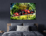 Carlos Sainz and Charles Leclerc F1 Canvas Print // Ferrari SF21 Formula 1 Emilia Romagna Grand Prix Imola Italy