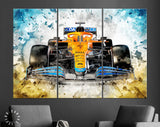 McLaren MCL35M F1 Canvas Print // Lando Norris McLaren MCL35M F1 Formula 1 Formula One Wall Art