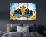 McLaren MCL35M F1 Canvas Print // Lando Norris McLaren MCL35M F1 Formula 1 Formula One Wall Art