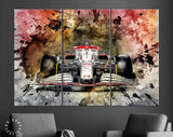 Alfa Romeo Racing C41 F1 2021 Canvas Print // Finnish Kimi Räikkönen and Italian Antonio Giovinazzi F1 Formula 1 2021 Formula One Wall Art