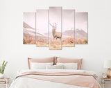 Stag Canvas Print // Portrait of a wild Scottish stag in the Highlands