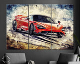 McLaren 765LT Canvas Print // Powerful Light And Track Focused LT Supercar // Canvas Wall Art