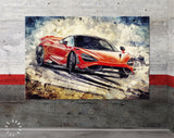 McLaren 765LT Canvas Print // Powerful Light And Track Focused LT Supercar // Canvas Wall Art