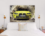 BMW M4 Canvas Print // BMW M4 Coupe G82 // Canvas Wall Art