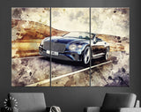 Bentley Continental Canvas Print // Bentley Continental GT // Canvas Wall Art