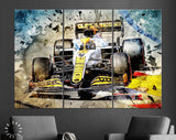 Lando Norris F1 Canvas Print // Lando Norris, McLaren MCL35M entering corner in Monaco