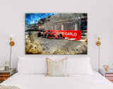 Carlos Sainz F1 2021 Canvas Print // Carlos Sainz driving the Ferrari SF21 around Monaco