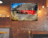 Carlos Sainz F1 2021 Canvas Print // Carlos Sainz driving the Ferrari SF21 around Monaco