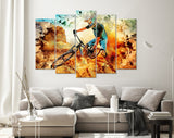 Downhill Canvas Print // MTB Mountain Bike Wall Art // Mountain Biking Dusty Aggressive Turns Downhill Riding // Canvas Wall Art